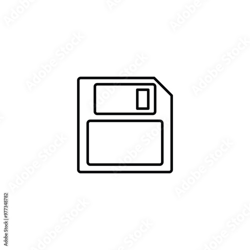 Save icon vector disket sign