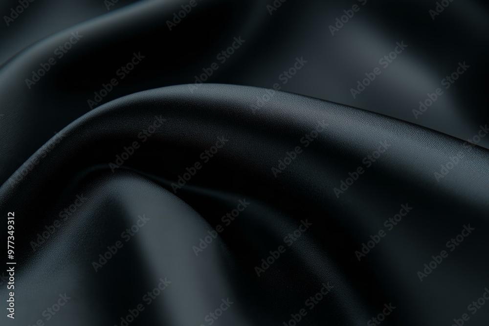 Obraz premium Black Satin Fabric Texture
