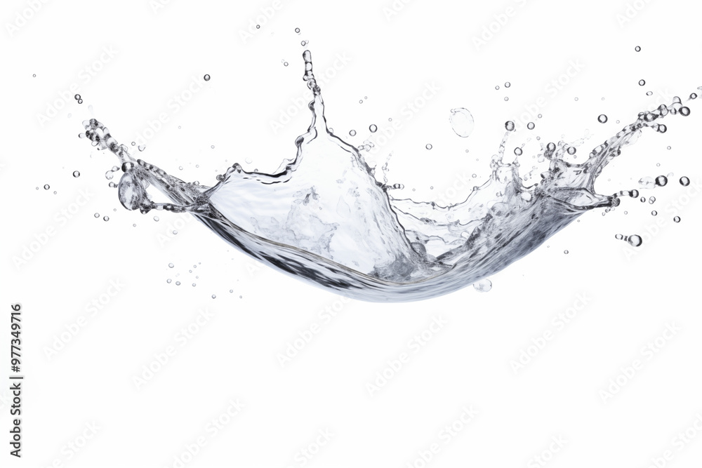 A macro shot of a water splash exploding outward in a burst of tiny droplets A macro shot of a water splash exploding outward in a burst of tiny droplets