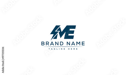 Logo design letter ME . Elegant modern. Vector template.