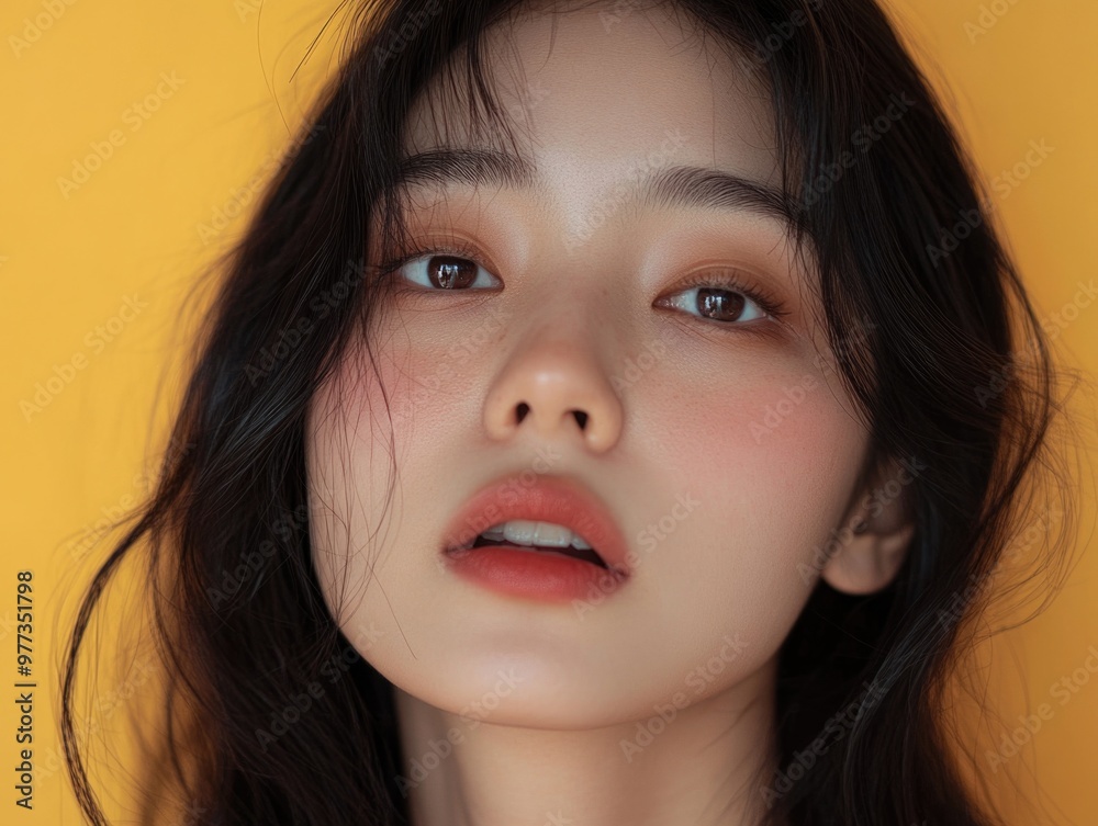 Vogue-esque Asian Female with Red Lipstick Vogue-esque Asian Female with Red Lipstick