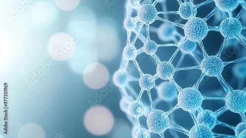 Detailed molecular image of the electron transport chain in mitochondria, energy transfer and ATP production, electron transport chain, cellular respiration photo