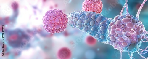 Visualization of the lipid raft in a cell membrane, membrane microdomains, functional compartmentalization, lipid raft, cellular function photo