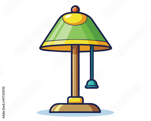 Desk lamp icon illustration isolated on a white background
