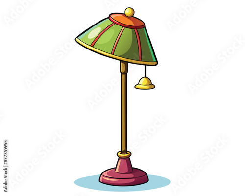 Desk lamp icon illustration isolated on a white background
