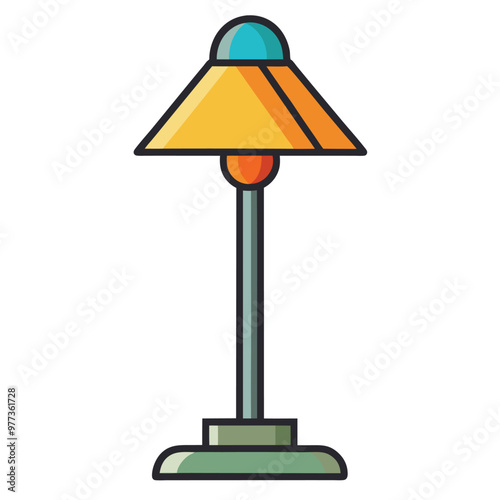 Desk lamp icon illustration isolated on a white background
