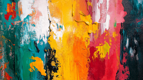 Abstract painting explores emotion, color, form, and imagination beyond realistic representation