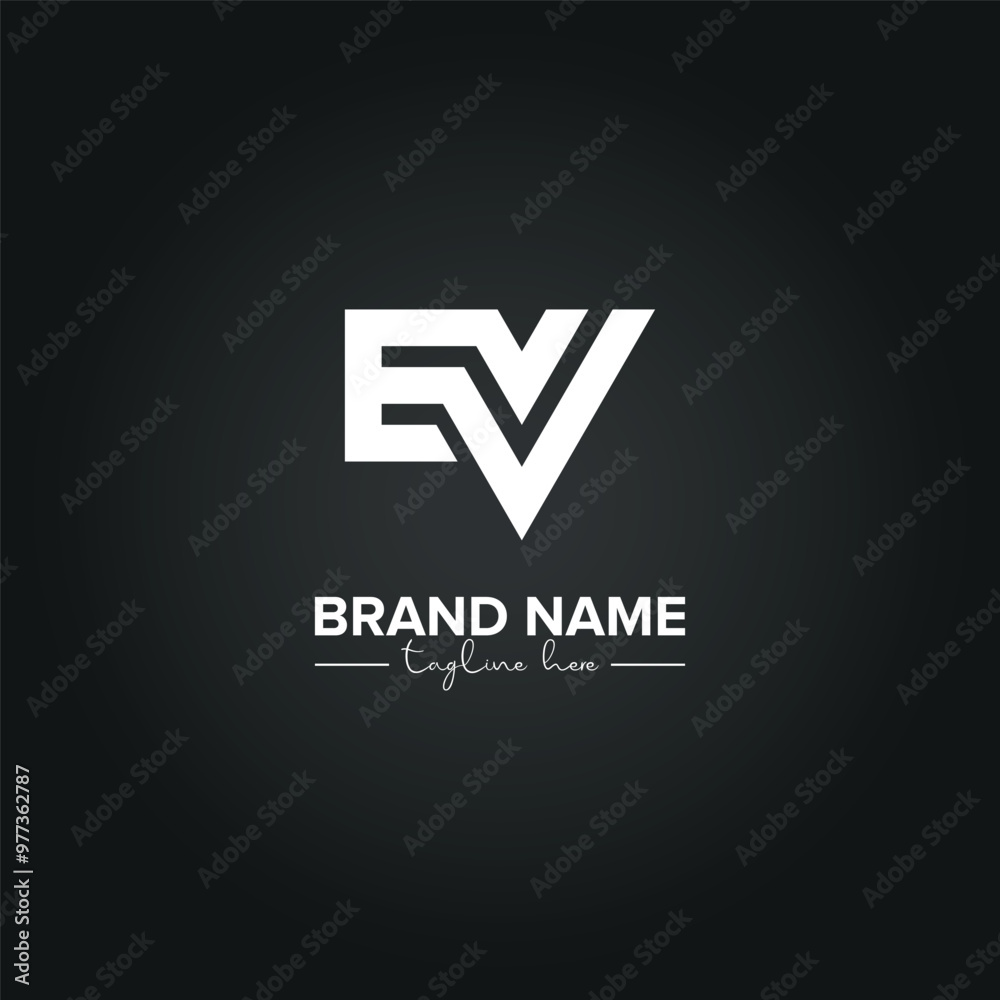 Abstract VE EV Letters Monogram Logo Design. Initial Vector Template. Abstract VE EV Letters Monogram Logo Design. Initial Vector Template.