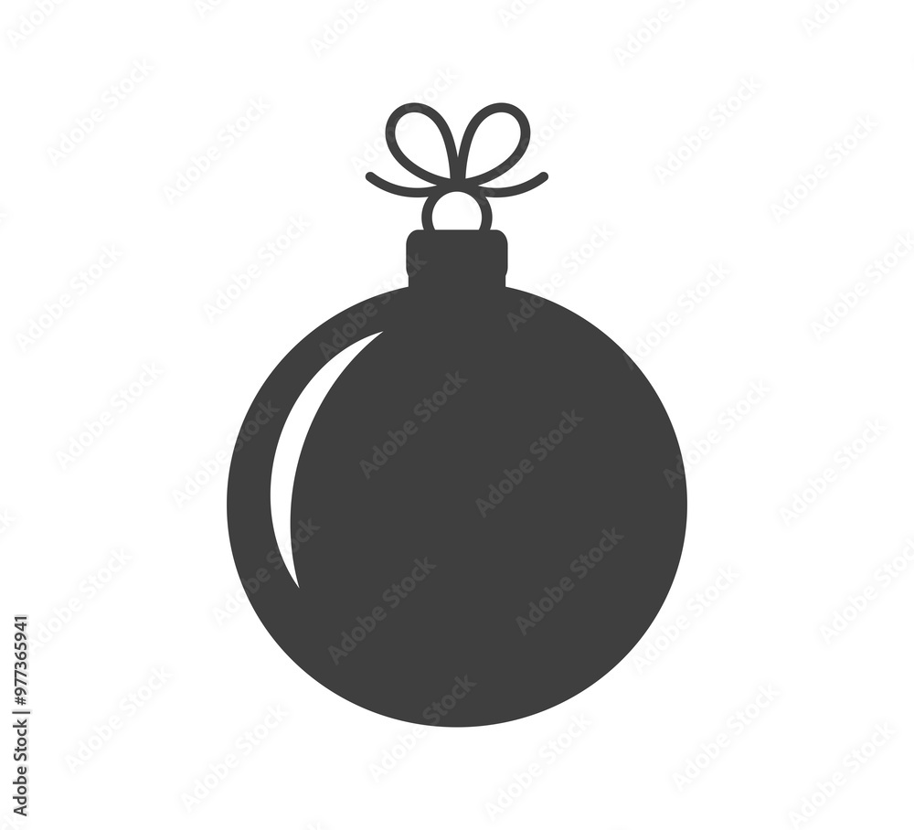 Christmas bauble icon, black ball shape. Design element. PNG illustration. Christmas bauble icon, black ball shape. Design element. PNG illustration.