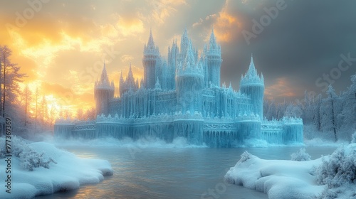 Frozen Castle in a Winter Wonderland