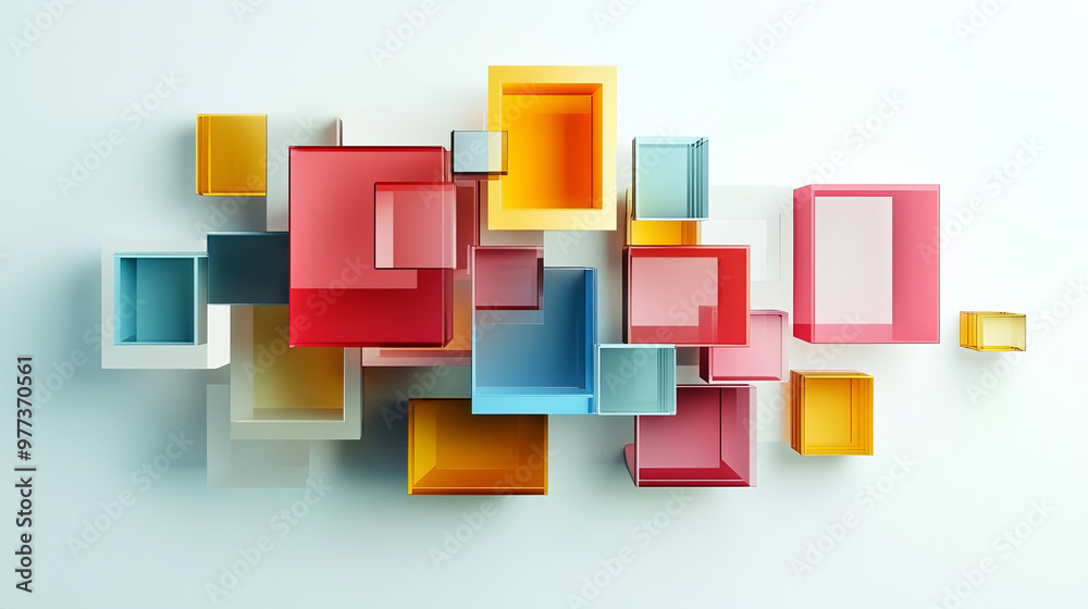 “3D colorful squares and rectangles on a white background, featuring glass morphism style. Art geometric shapes that serve as abstract vector design elements.” “3D colorful squares and rectangles on a white background, featuring glass morphism style. Art geometric shapes that serve as abstract vector design elements.”