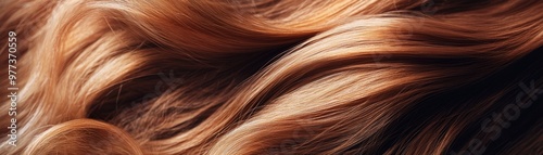 A close-up of flowing, luxurious hair showcasing rich texture and vibrant color. Perfect for beauty and fashion themes.