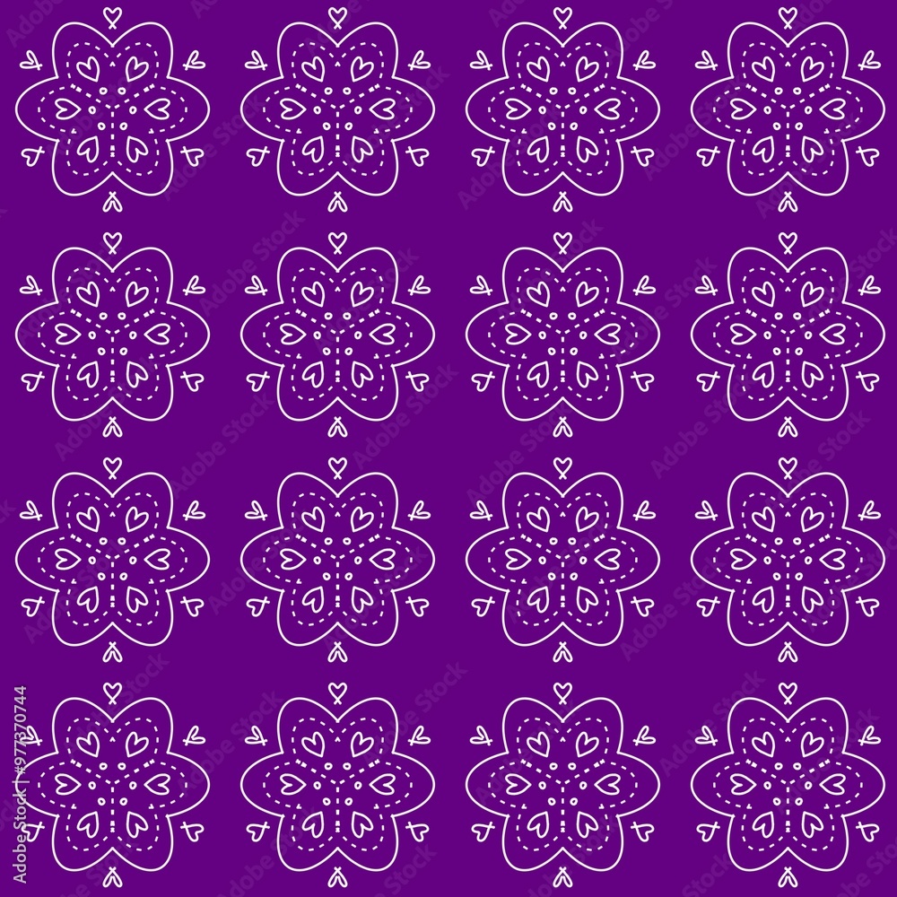 seamless pattern of flower style seamless pattern of flower style