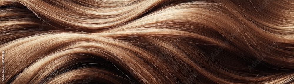 Textured waves of smooth, shiny hair in a warm brown tone showcase natural beauty and elegance, ideal for beauty-related themes. Textured waves of smooth, shiny hair in a warm brown tone showcase natural beauty and elegance, ideal for beauty-related themes.