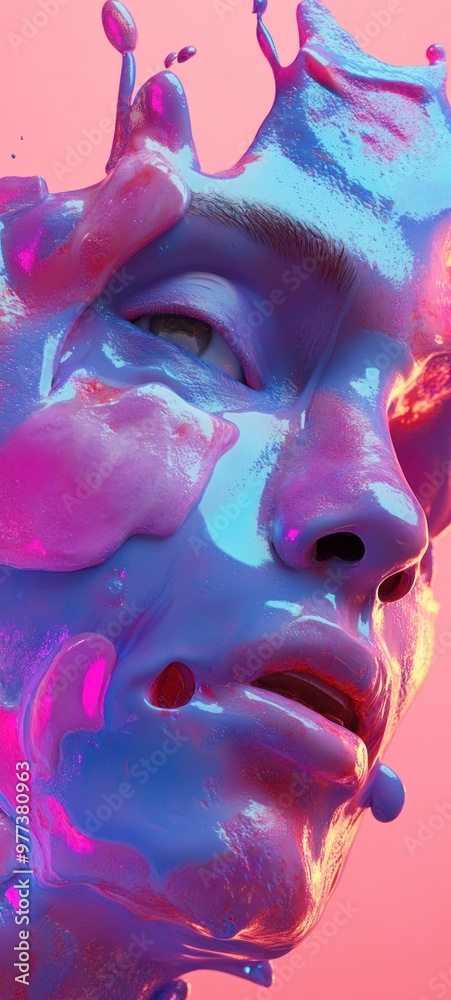 Naklejka premium Colorful liquid art in motion with gradient transitions