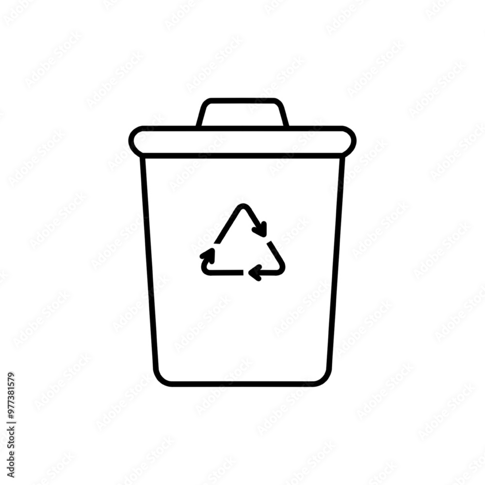 Recycle bin icon vector isolated. Trash bin icon Recycle bin icon vector isolated. Trash bin icon