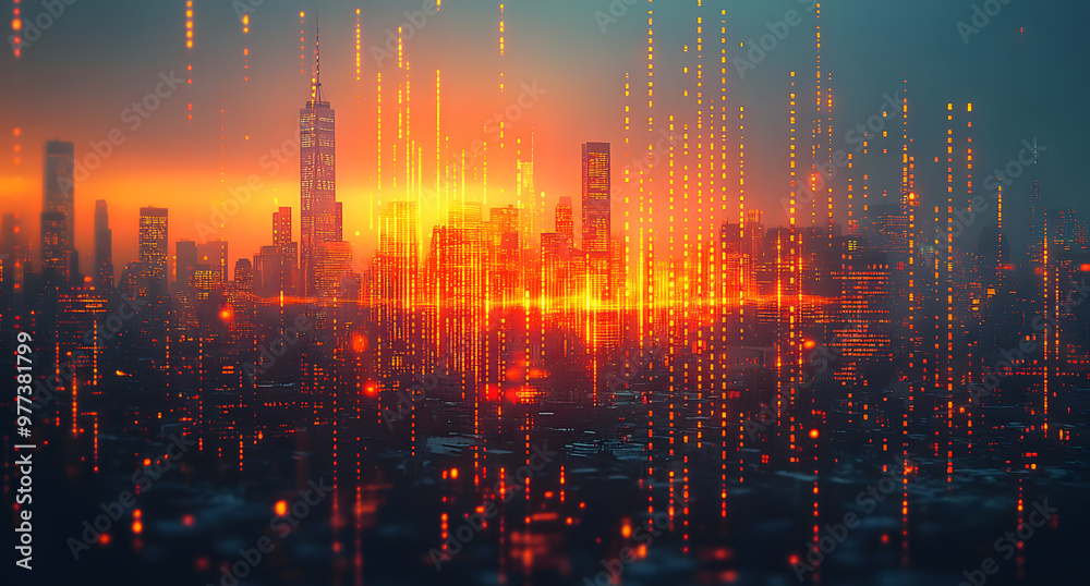 “A Stock Market Graph with an Urban Skyline in the Background”
“A Stock Market Graph with an Urban Skyline in the Background”