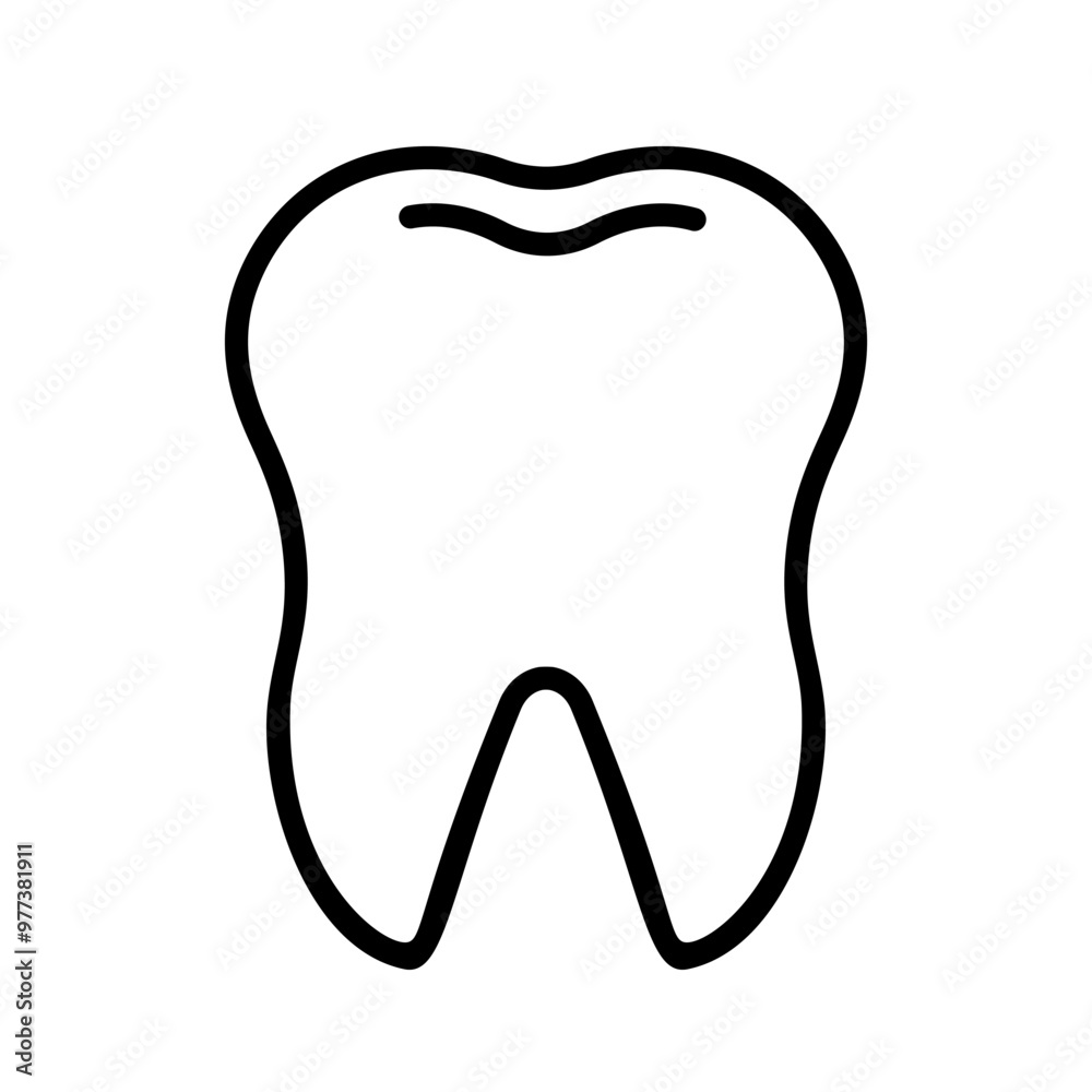 Tooth icon. Tooth line icon Tooth icon. Tooth line icon