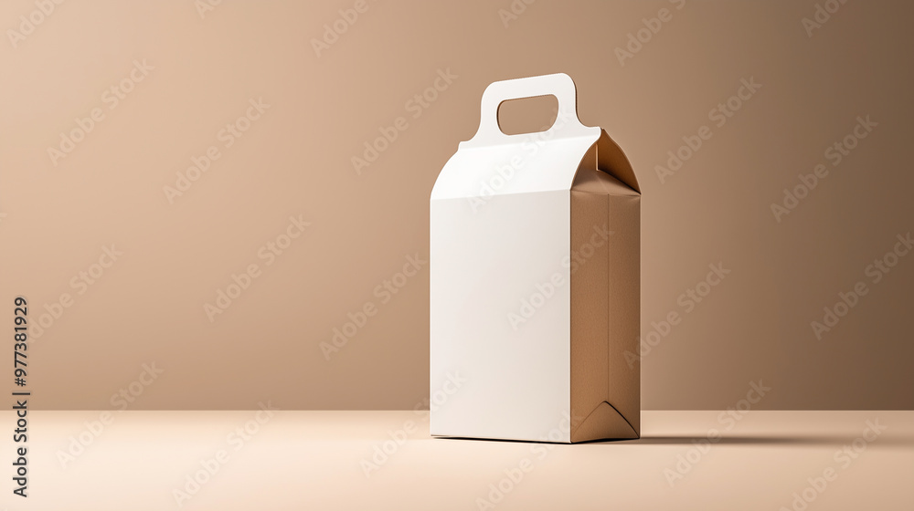 beverage box mockup with handle for showcasing packaging for drinks or liquid products beverage box mockup with handle for showcasing packaging for drinks or liquid products