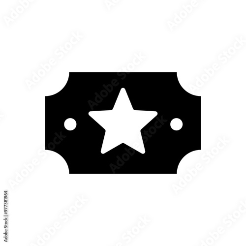 Ticket icon. Ticket stub  icon.