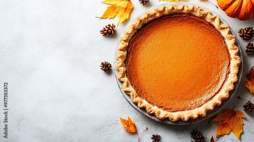 Pumpkin Pie with whipped cream and cinnamon on rustic background, top view. Homemade pastry for Thanksgiving traditional Pumpkin Pie Pumpkin Pie with whipped cream and cinnamon on rustic background, top view. Homemade pastry for Thanksgiving traditional Pumpkin Pie