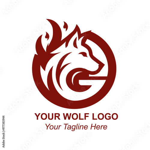 a logo for a wolf logo that says your logo .