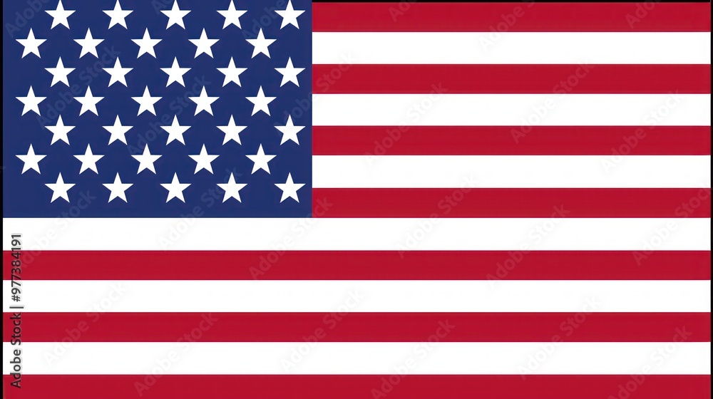 American flag with stars and stripes. Patriotic symbol and national pride concept. American flag with stars and stripes. Patriotic symbol and national pride concept.