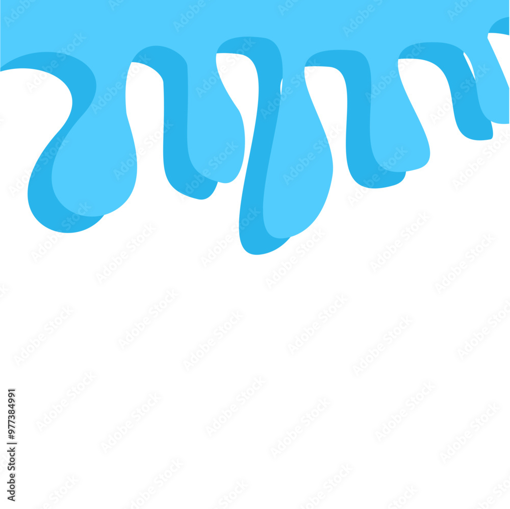 Dripping water isolated on transparent background. Blue paint. Dripping water isolated on transparent background. Blue paint.