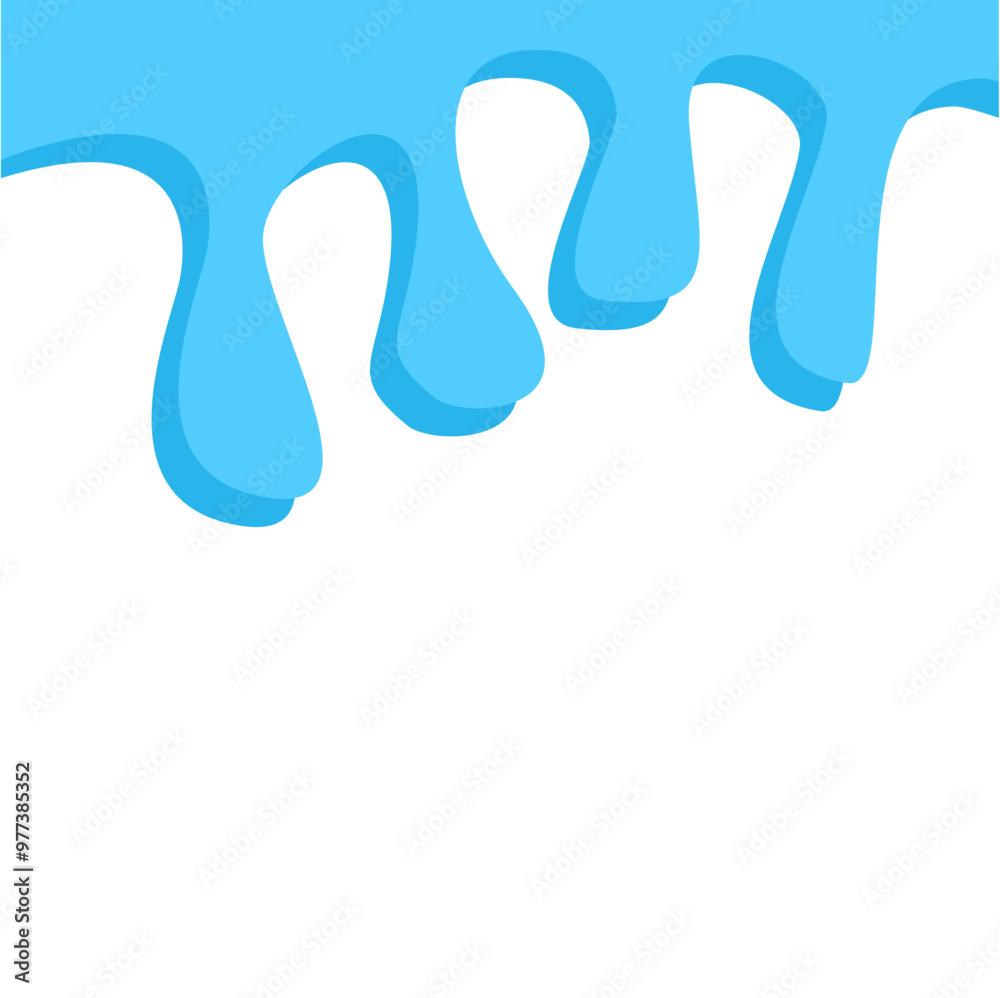 Dripping water isolated on transparent background. Blue paint. Dripping water isolated on transparent background. Blue paint.