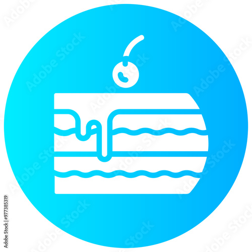 cake round glyph vector icon