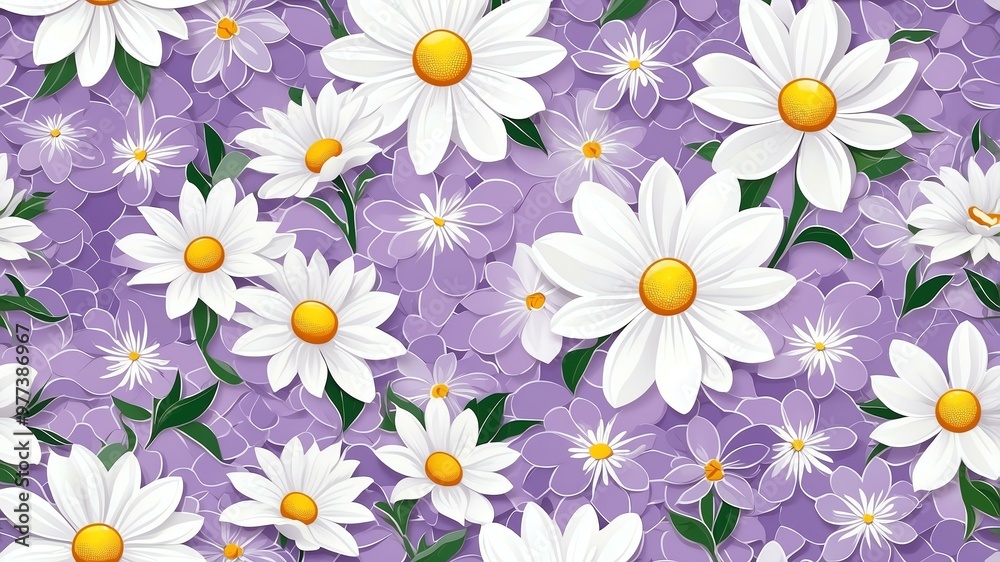 base xl pretty white theme flowers on light purple background, egg mosaic style base xl pretty white theme flowers on light purple background, egg mosaic style