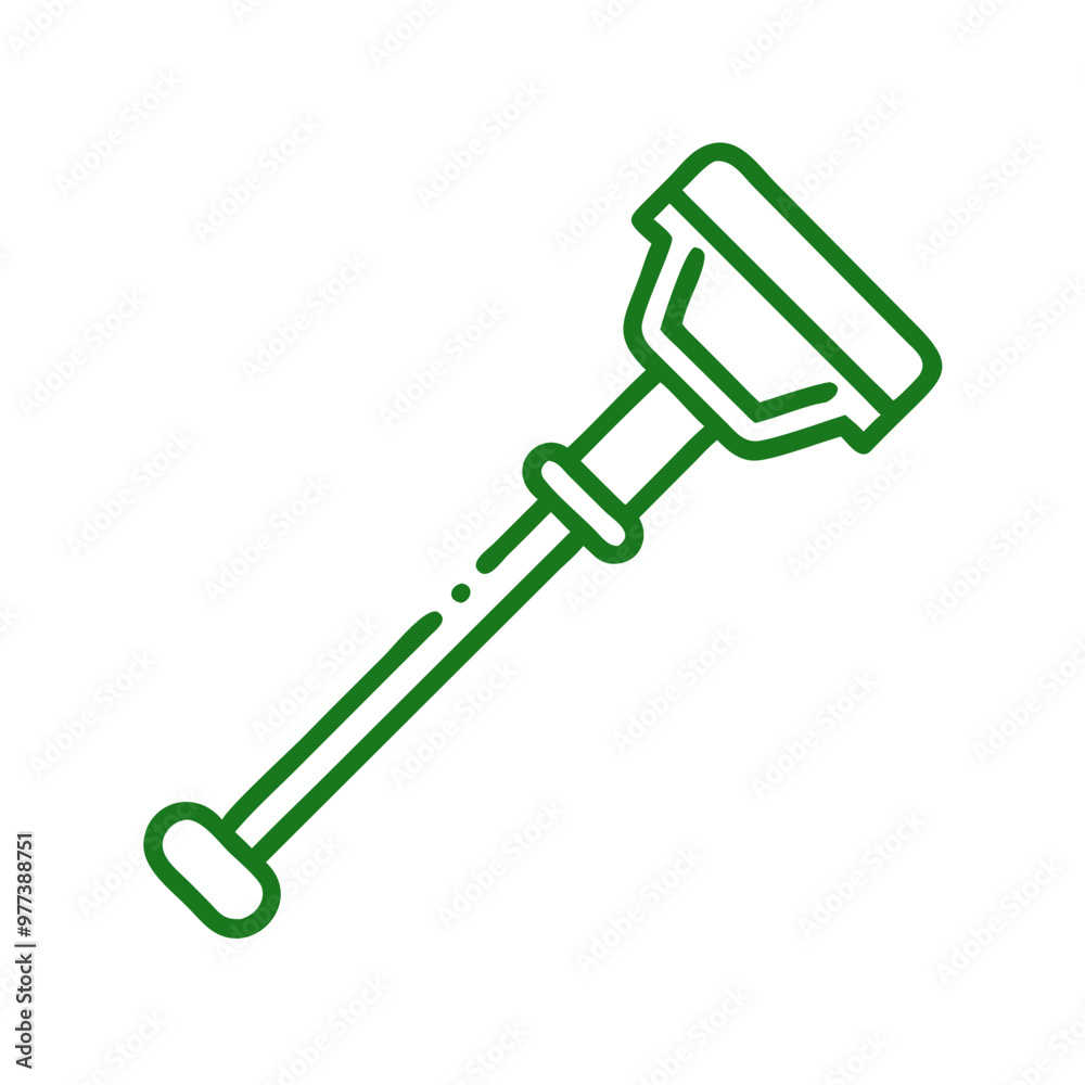 Crutch icon, mobility aid and patient care concept Crutch icon, mobility aid and patient care concept