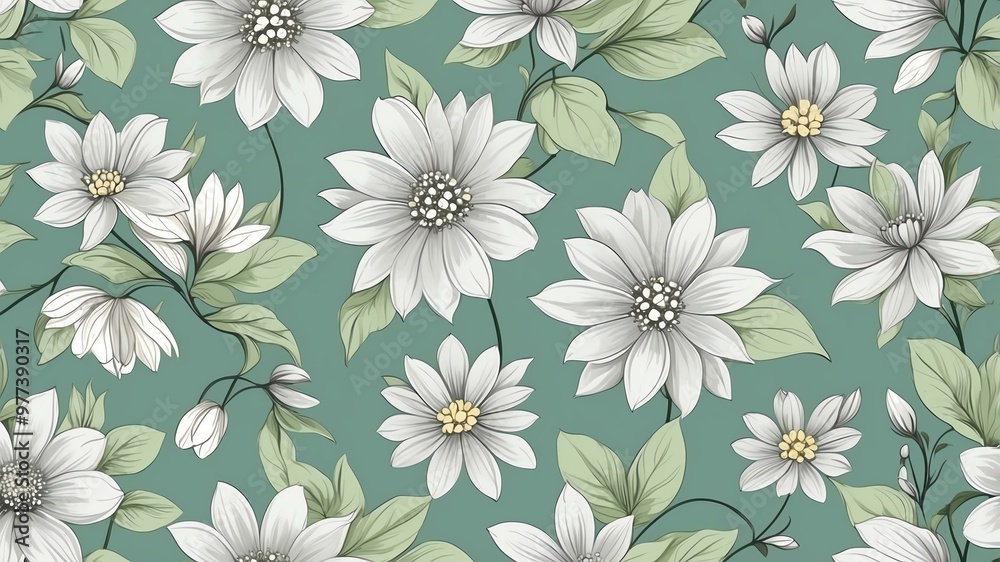 base xl pretty gray theme flowers on light green background, egg mosaic style base xl pretty gray theme flowers on light green background, egg mosaic style