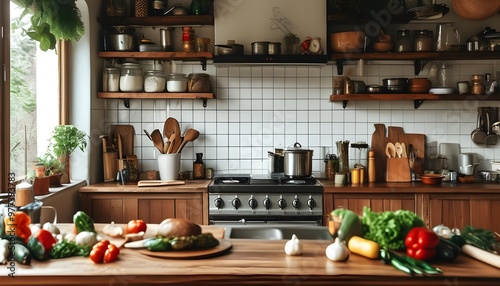 culinary creations in a vibrant kitchen space