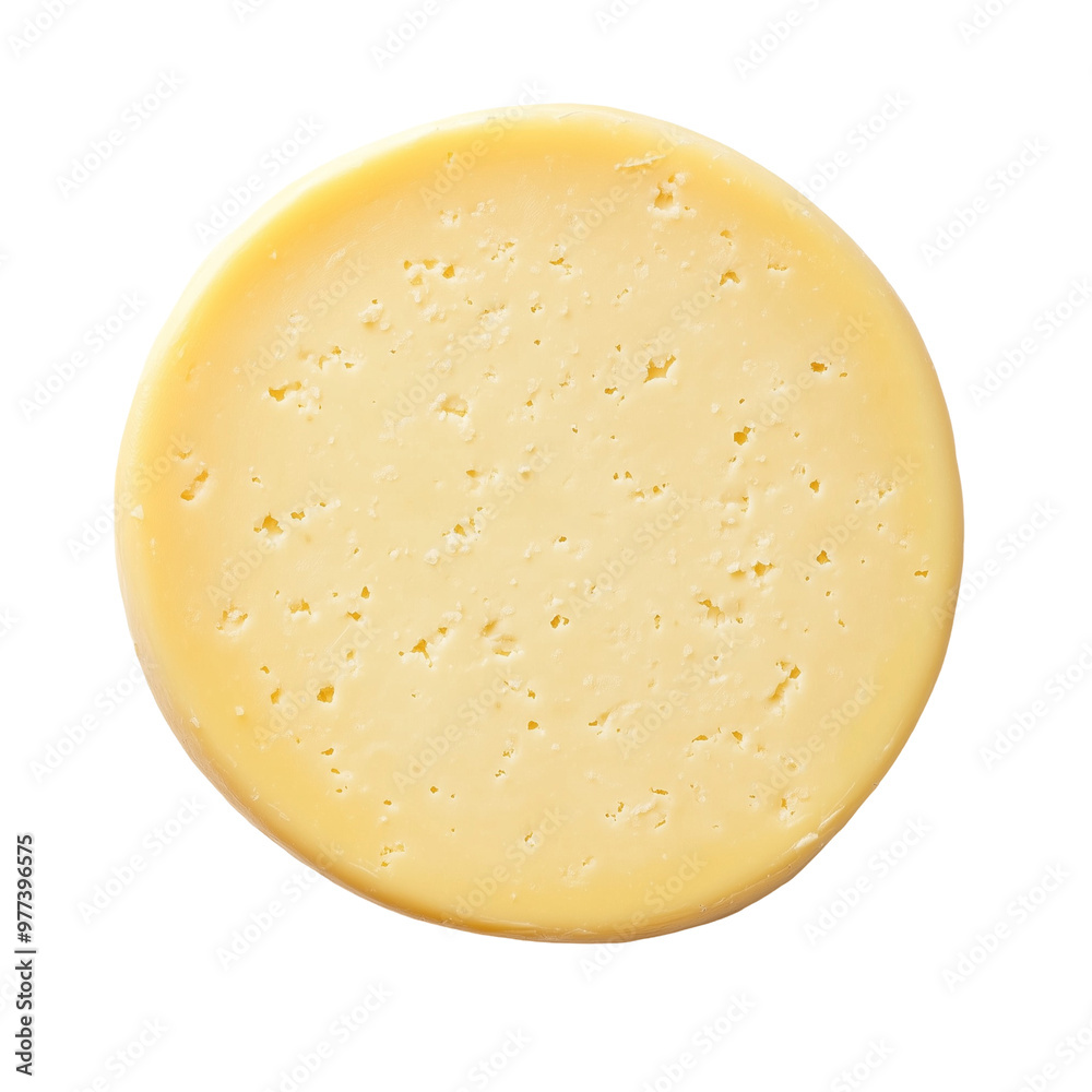 Round Wheel of Hard Yellow Cheese Isolated on Transparent Background, Top View – Fresh Dairy Product Round Wheel of Hard Yellow Cheese Isolated on Transparent Background, Top View – Fresh Dairy Product