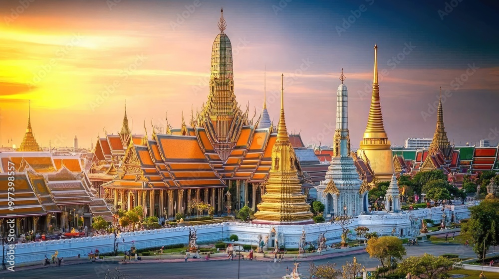 Fototapeta premium A stunning view of the Grand Palace in Bangkok.