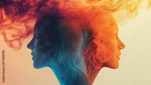 Exploring Duality: Emotional Expressions in Smoke and Color