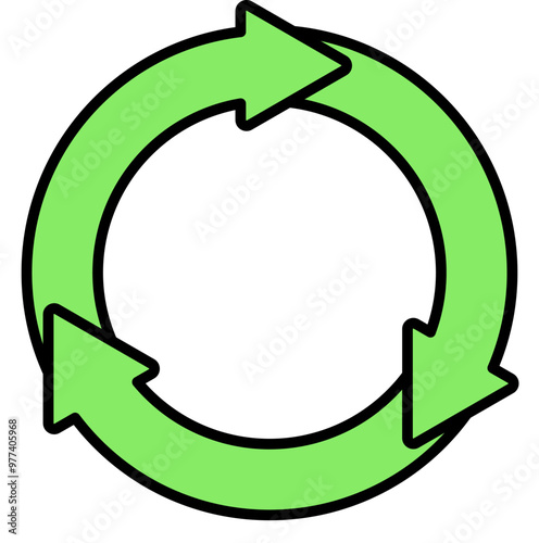 Recyle sign icon for conservation