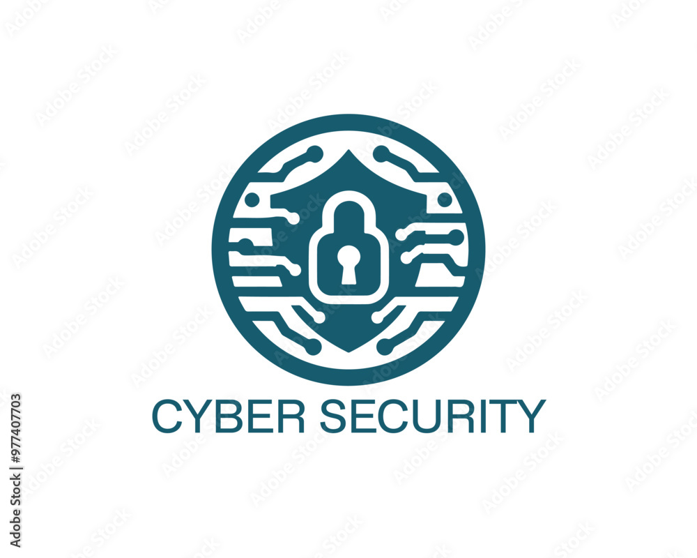 Cyber security logo icon symbol vector illustration. Modern cyber security logo Cyber security logo icon symbol vector illustration. Modern cyber security logo