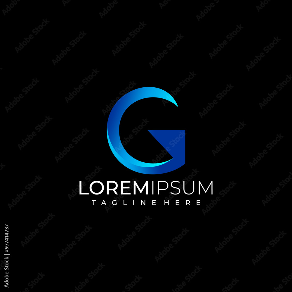 letter symbol G 3D modern logo letter symbol G 3D modern logo