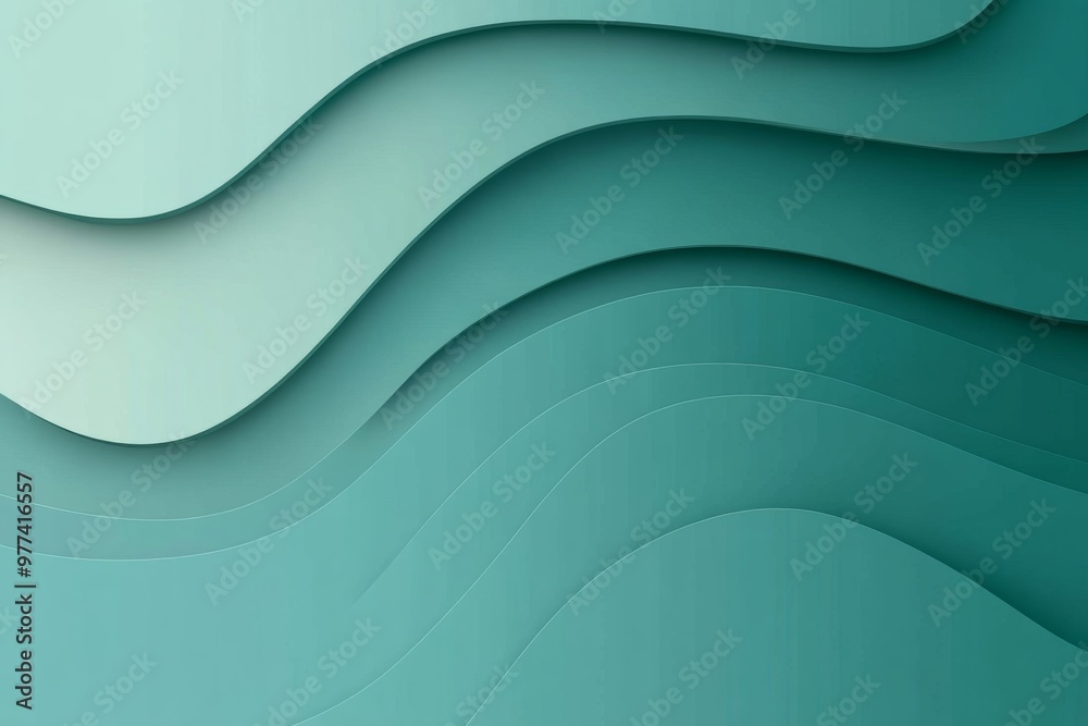 turquoise teal green shade gradient minimal modern abstract 3d background, with wavy lines texture with copy space. Presentation backdrop. turquoise teal green shade gradient minimal modern abstract 3d background, with wavy lines texture with copy space. Presentation backdrop.