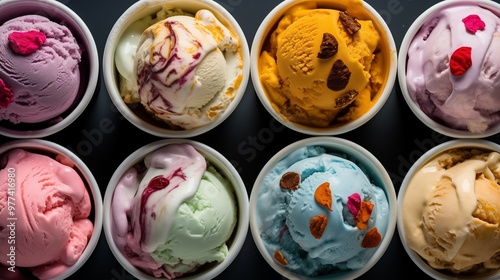 Colorful Ice Cream Background for Banner or Poster.