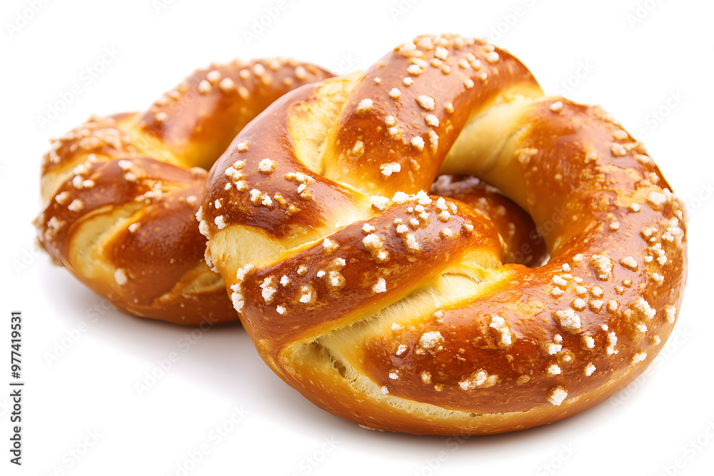 Delicious fresh baked bun isolated on white background Delicious fresh baked bun isolated on white background