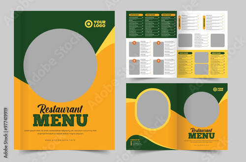 Restaurant Delicious Food Menu Design Template and restaurant menu card design and bifold brochure