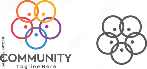 Community Logo Icon Community human Logo Abstract Community people support logo