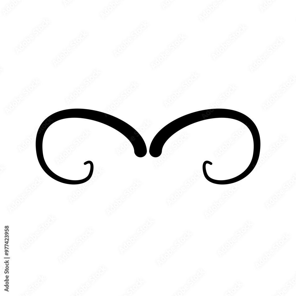 Animal horns icon, logo isolated on white background Animal horns icon, logo isolated on white background