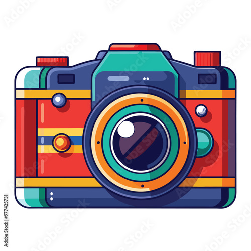 Camera vector illustration isolated on a white background