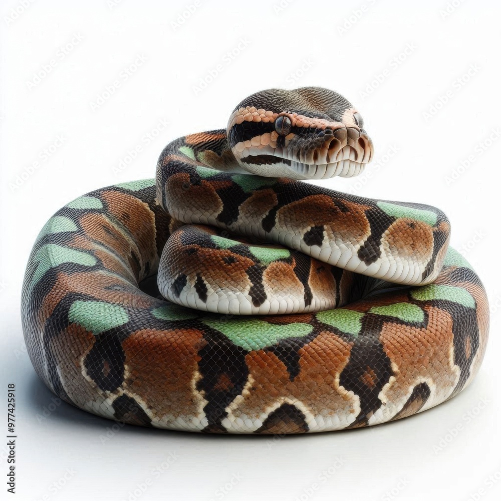 Obraz premium Amazon Tree Boa isolated on a white background