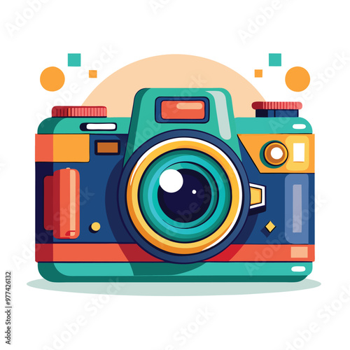 Camera vector illustration isolated on a white background