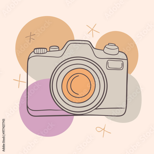 Camera vector illustration isolated on a white background